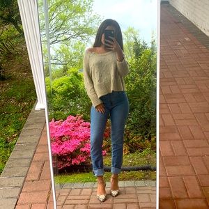 DKNY jeans inspired beige sweater (small)